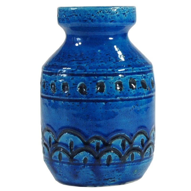 Vase Studio 4, blue black, ceramics, Italy, 1960s. - 322394