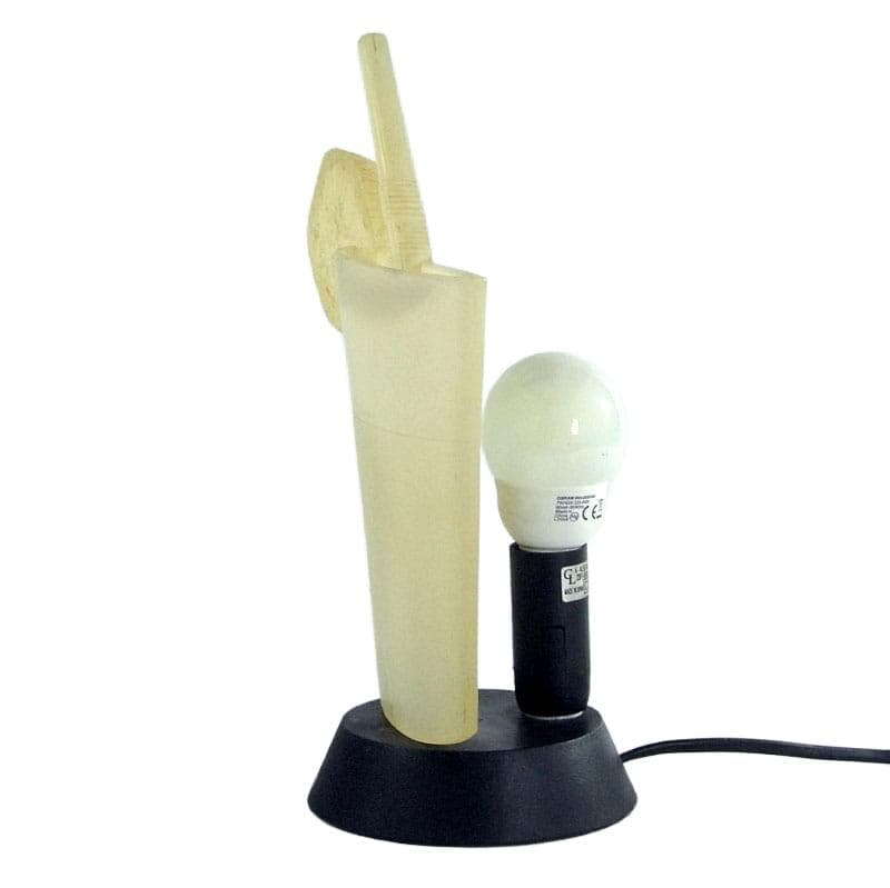 Lampka stołowa pop-art, żółty, plastik, Hiszpania, lata 80. - 323995