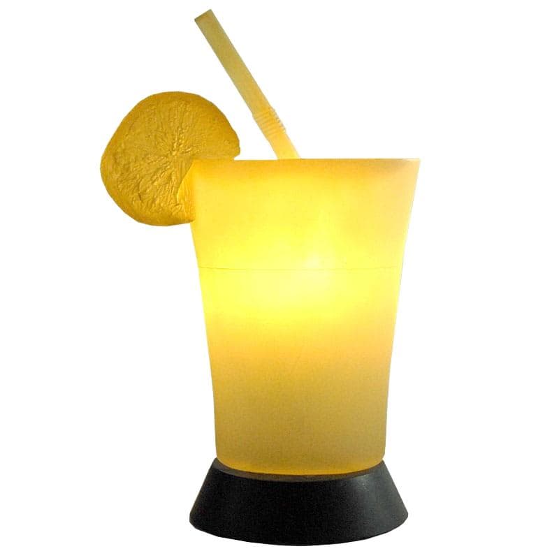Lampka stołowa pop-art, żółty, plastik, Hiszpania, lata 80.