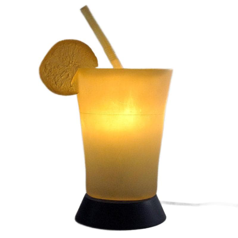 Lampka stołowa pop-art, żółty, plastik, Hiszpania, lata 80. - 323993