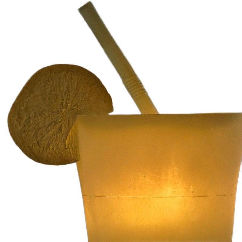 Lampka stołowa pop-art, żółty, plastik, Hiszpania, lata 80. - 323996