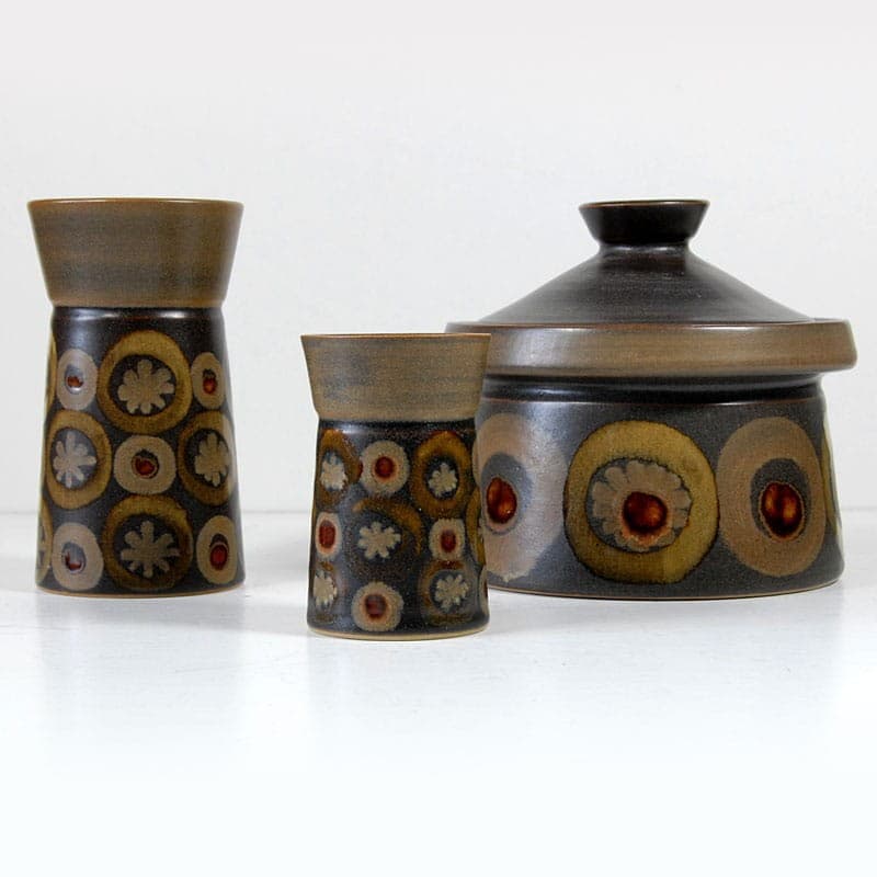 Zestaw naczyń Arabesque, kamionka brązowy, Denby, Wielka Brytania, lata 70. - 323916