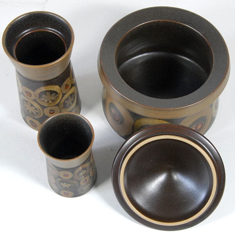 Zestaw naczyń Arabesque, kamionka brązowy, Denby, Wielka Brytania, lata 70. - 323918