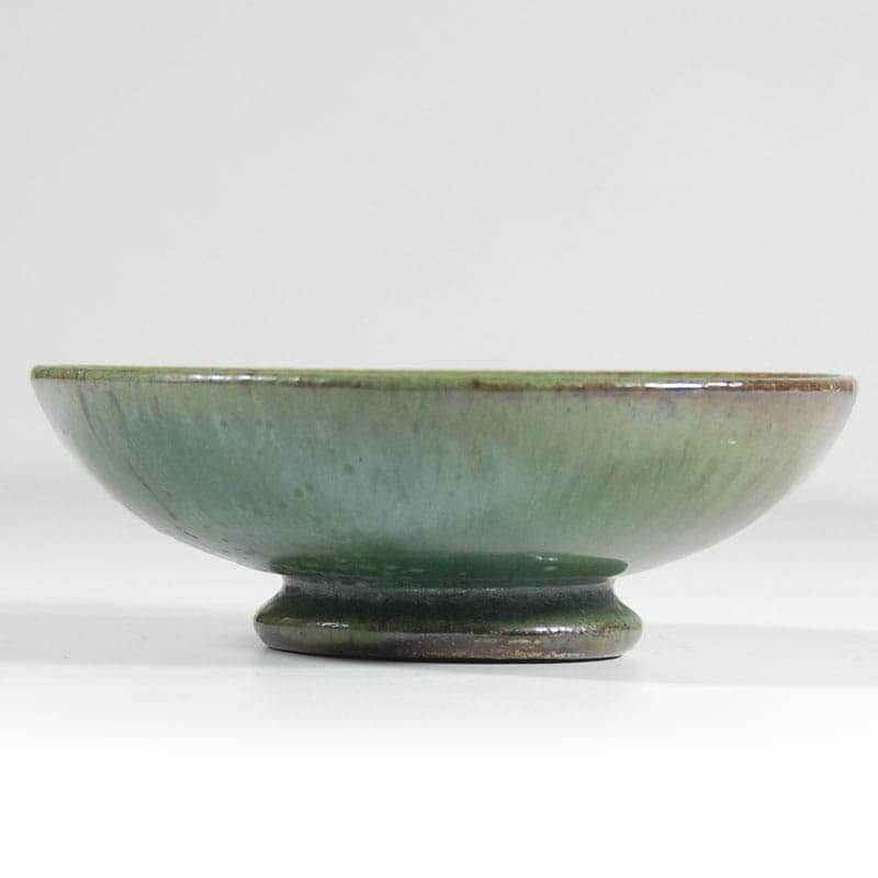Paterka ceramiczna, zielony żółty, Roger Guerin, Belgia, lata 30. - 323757