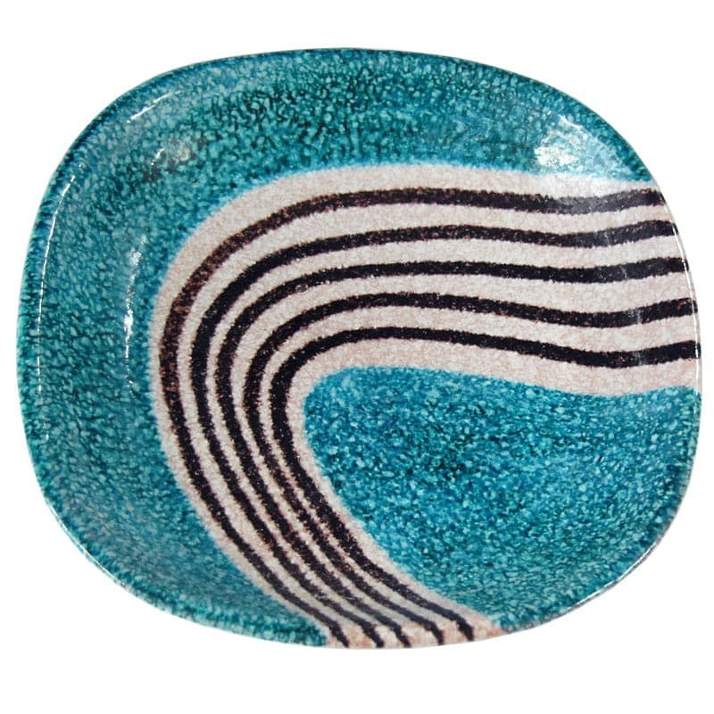 Ceramic centerpiece, blue white black, by A. Bagni, Italy, 1960s. - 323711