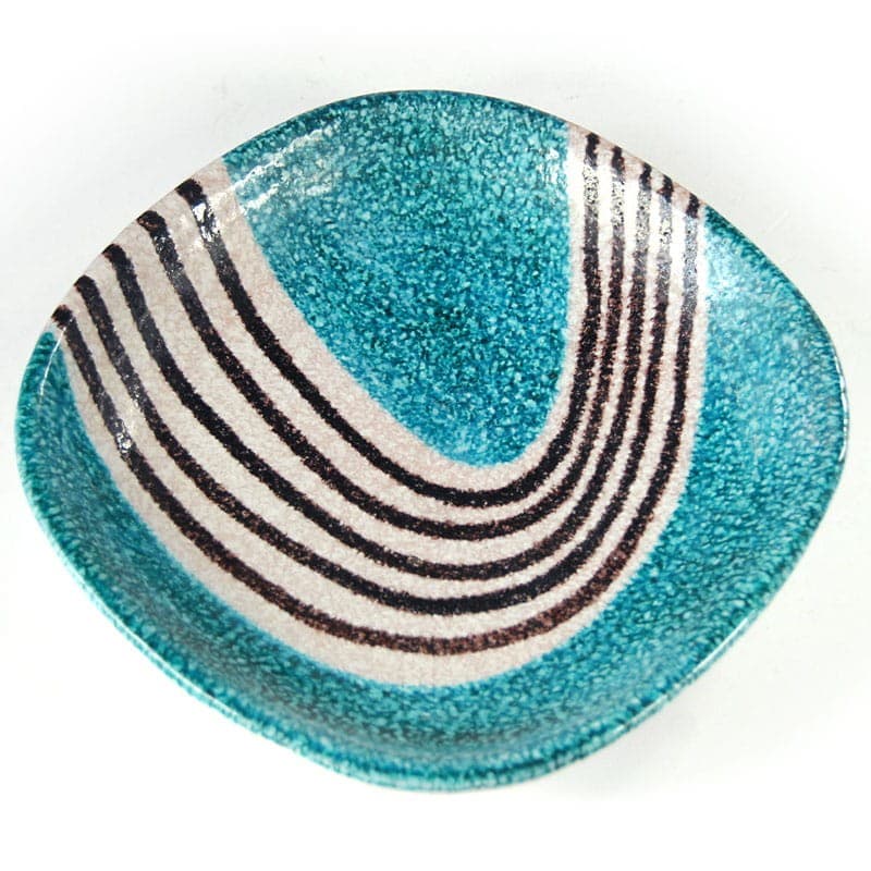 Ceramic centerpiece, blue white black, by A. Bagni, Italy, 1960s. - 323710
