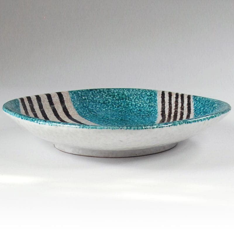 Ceramic centerpiece, blue white black, by A. Bagni, Italy, 1960s. - 323707