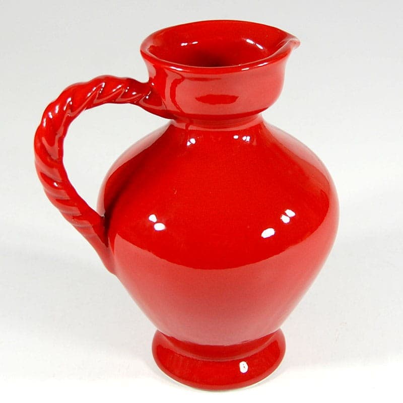 Dzban ceramiczny, czerwony, ceramika, Włochy, lata 70. - 323644