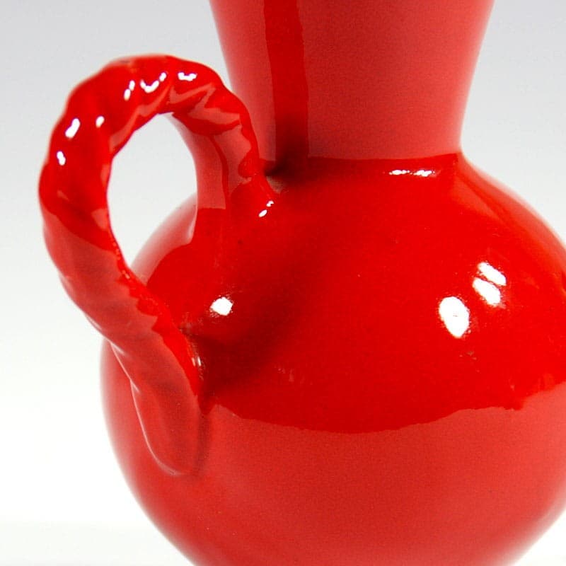 Dzbanek ceramiczny, czerwony, Miriam Deruta, Włochy, lata 70. - 323636