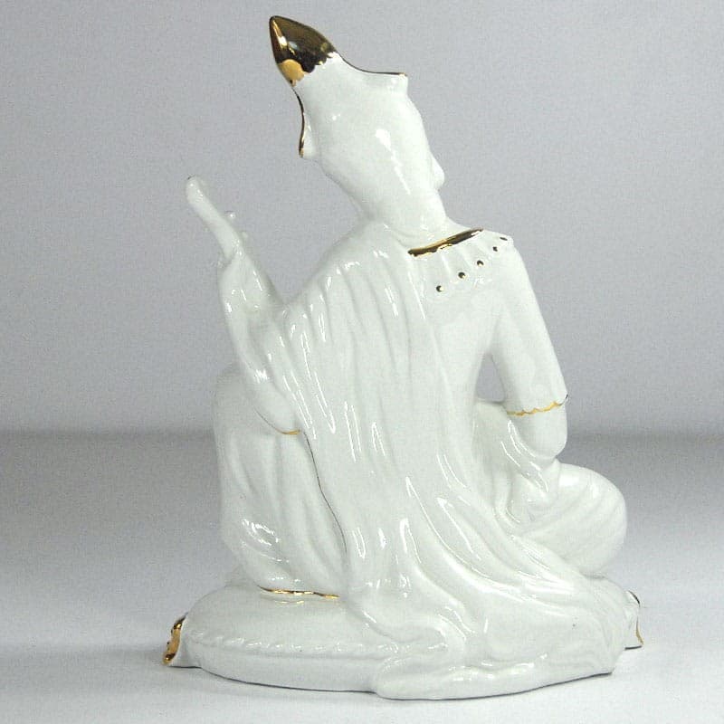 Figurine Zanotto, white and gold glazed ceramic, Capodimonte, Italy, 1970s. - 323632
