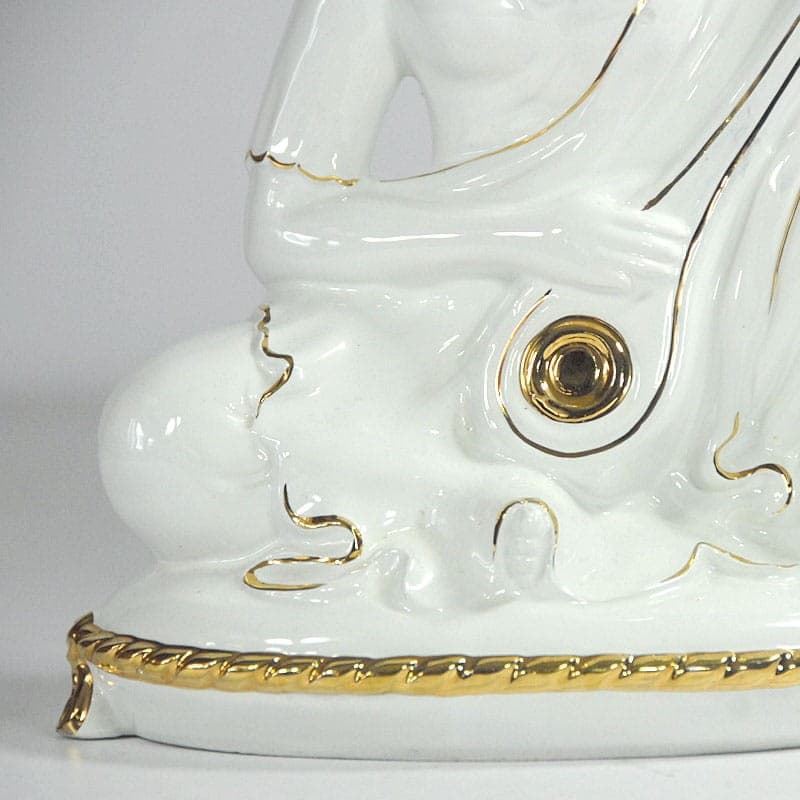 Figurine Zanotto, white and gold glazed ceramic, Capodimonte, Italy, 1970s. - 323631