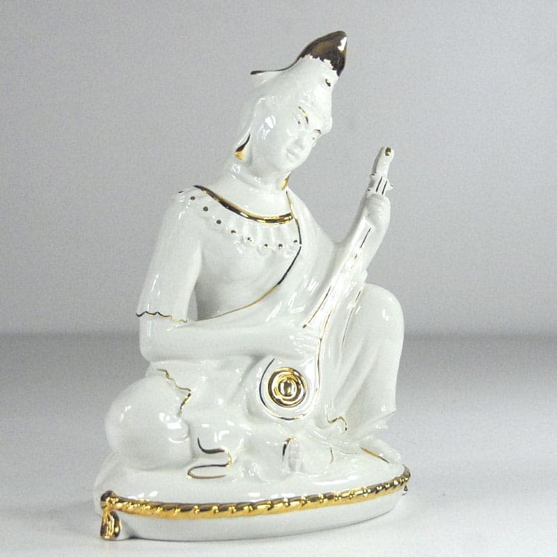 Figurine Zanotto, white and gold glazed ceramic, Capodimonte, Italy, 1970s. - 323629