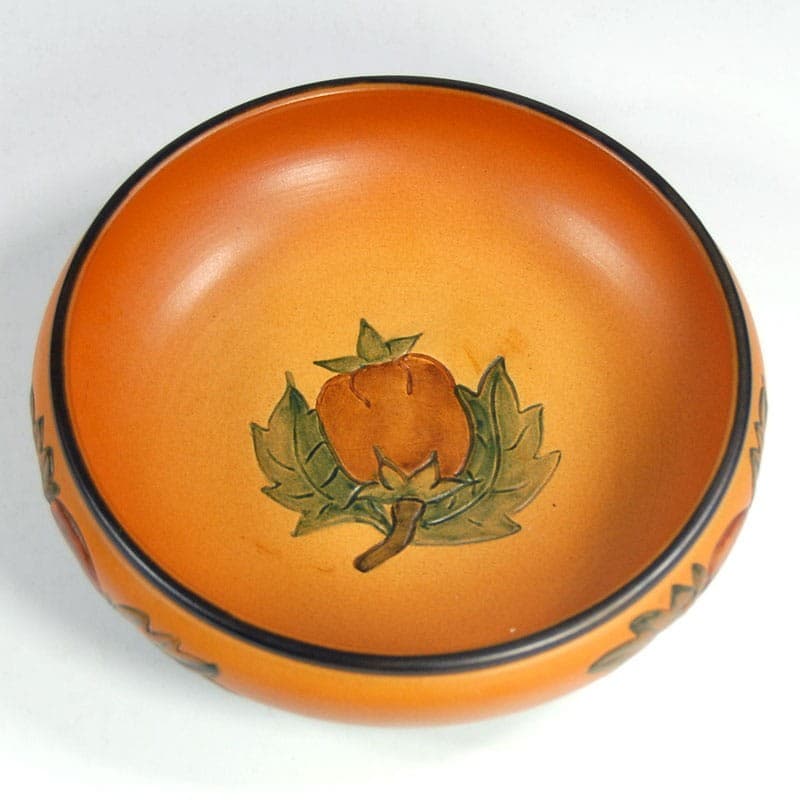 Patera Ipsen, ceramika pomarańczowa, Dania, lata 20. - 323581