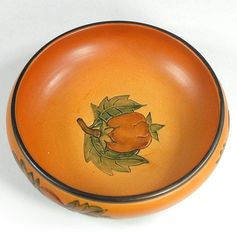 Patera Ipsen, ceramika pomarańczowa, Dania, lata 20. - 323584