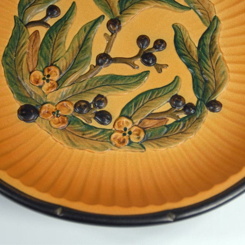 Art Nouveau centerpiece, ochre ceramic, Ipsen, Denmark, 1920s. - 323577