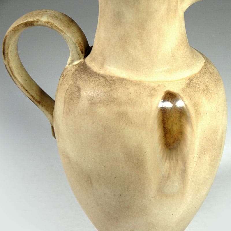 Wazon Antiqua, beżowy brązowy, ceramika, Ceramano, Niemcy, lata 60. - 323536