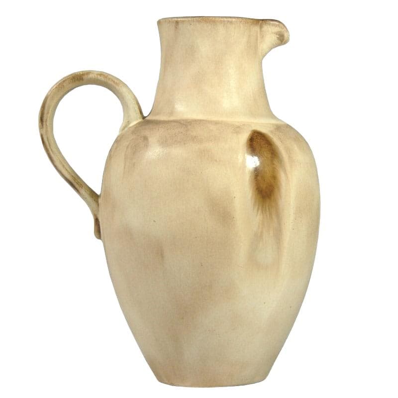 Wazon Antiqua, beżowy brązowy, ceramika, Ceramano, Niemcy, lata 60.