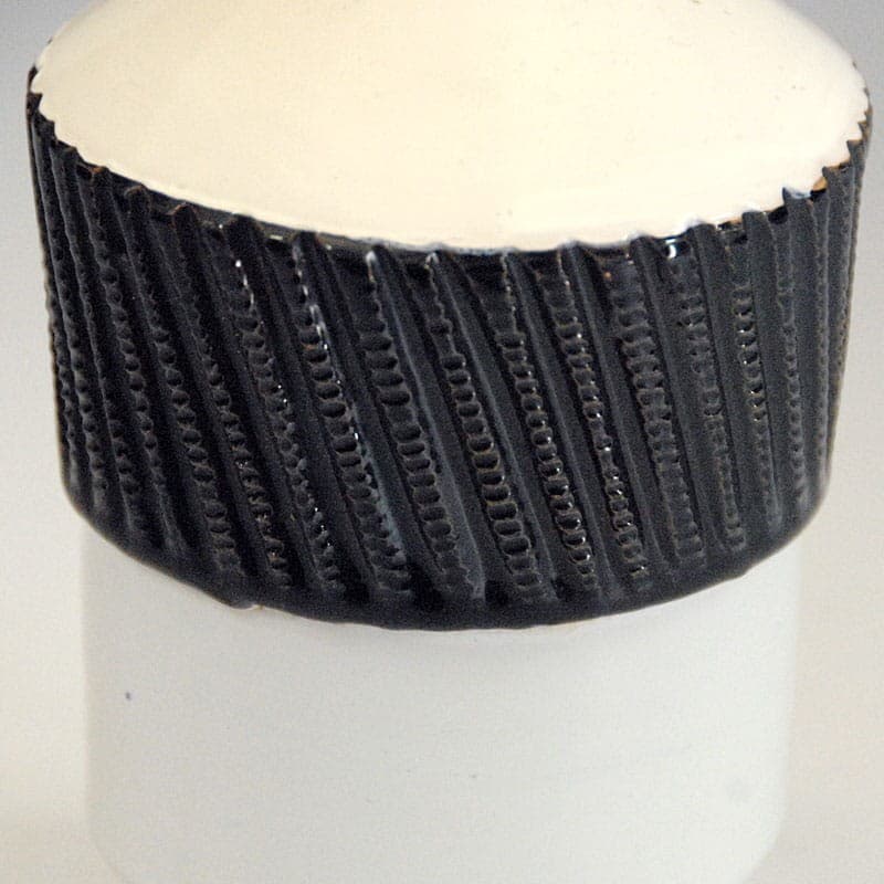 Lampa stołowa ceramiczna biała czarna, ceramika, Włochy, lata 80. - 323518