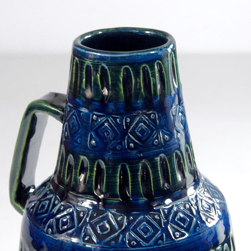 Vase Ceramiche Minerva, blue green, ceramics, Italy, 1970s. - 323510