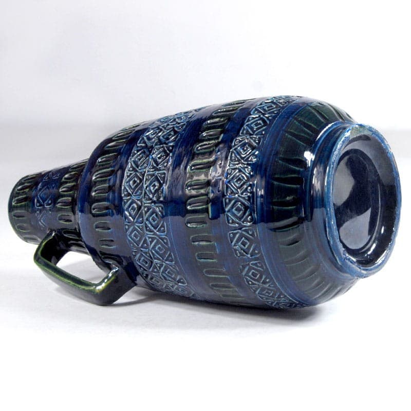Vase Ceramiche Minerva, blue green, ceramics, Italy, 1970s. - 323511