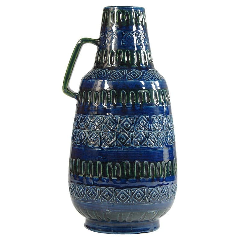 Vase Ceramiche Minerva, blue green, ceramics, Italy, 1970s. - 323513