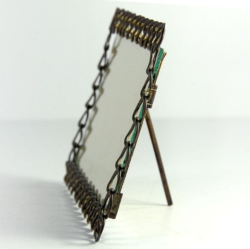Desk Frame, brown gold, metal, Austria-Hungary, turn of the 20th century - 323497
