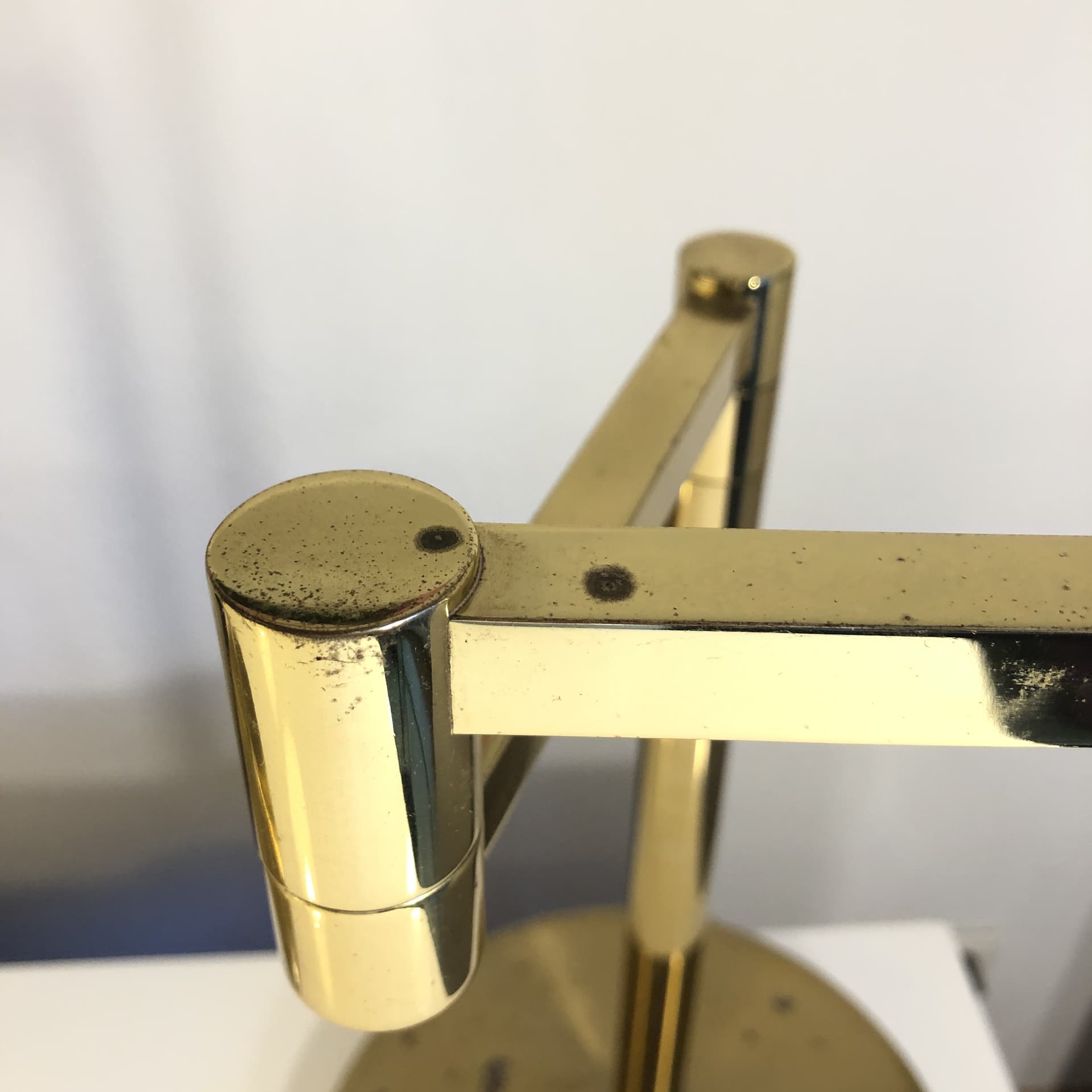 Pair of table lamps, golden brass, BM Leuchten, Germany, 1970s - 24130