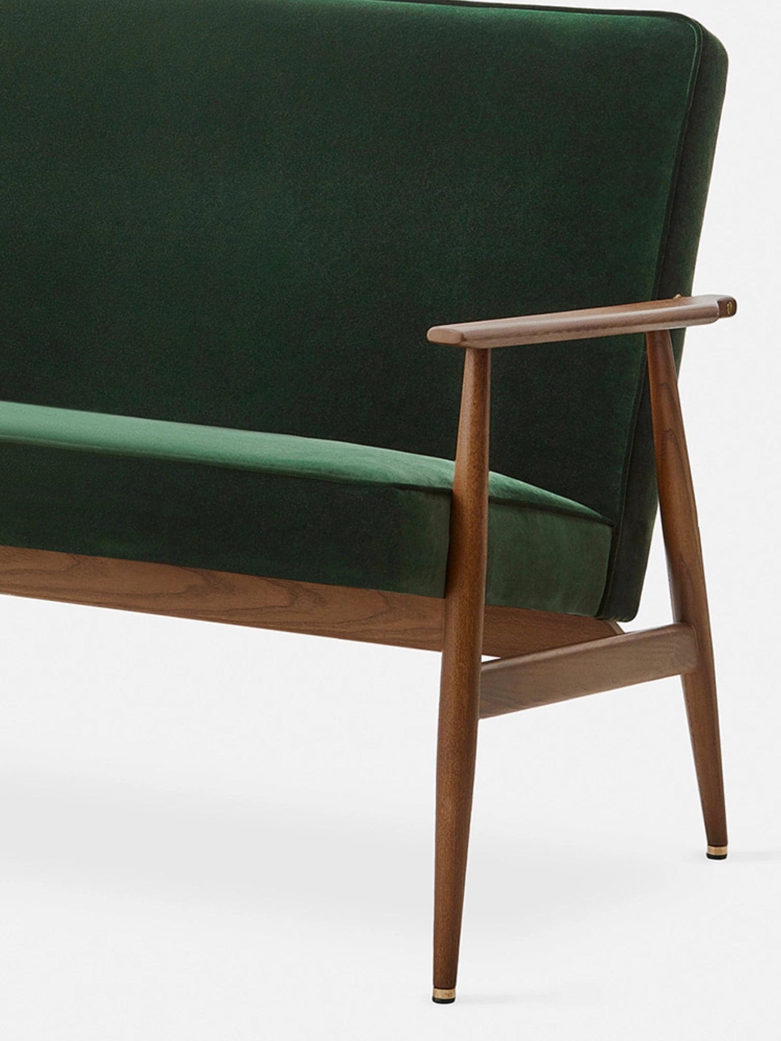 Fox Sofa 120x70x78 cm velvet bottle green ash, 366 Concept - 24364