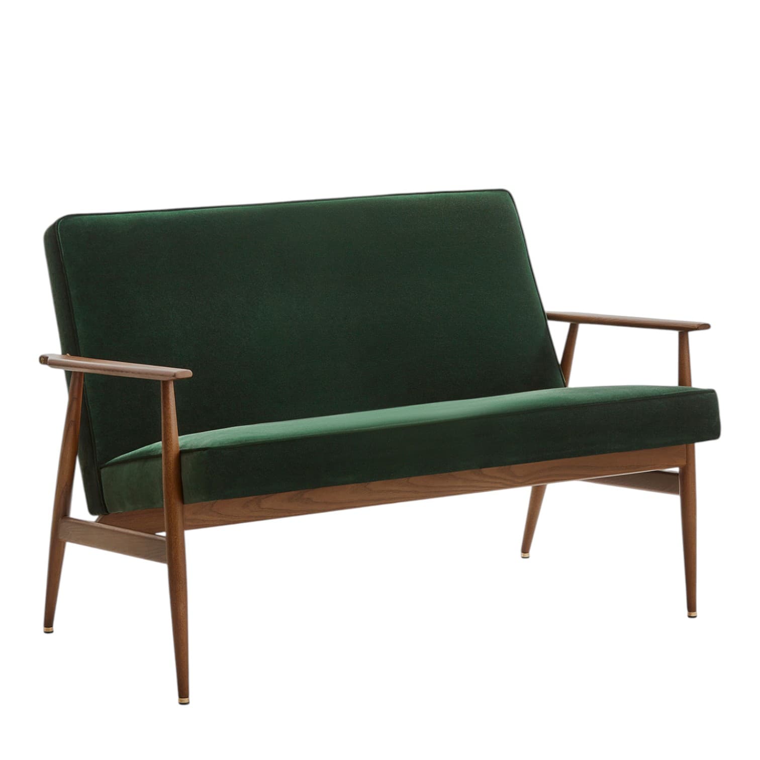 Fox Sofa 120x70x78 cm velvet bottle green ash, 366 Concept