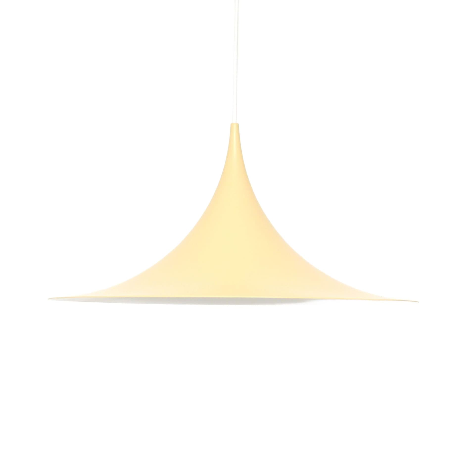 Pendant lamp Semi, beige metal, by C. Bonderup, by T. Thorup, Denmark, 1960s.
