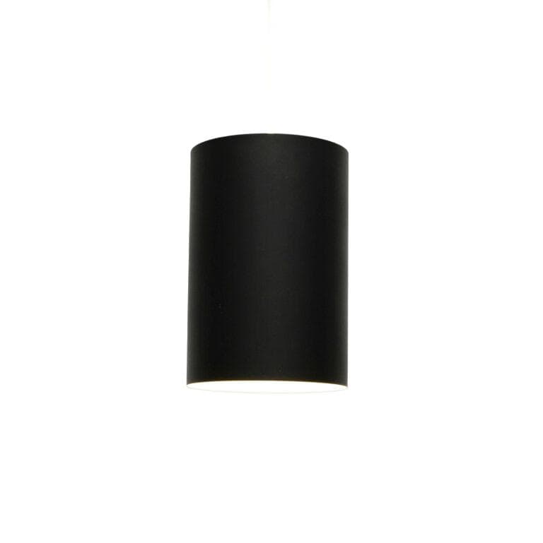 Pendant lamp Cylinder, black metal, by E&J Meiling, Louis Poulsen, Denmark, 1970s.