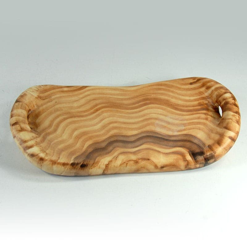 Patera, Vallauris, beżowy brązowy, ceramika, Francja, lata 60. - 324695