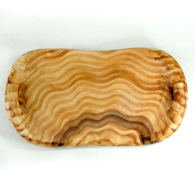 Patera, Vallauris, beżowy brązowy, ceramika, Francja, lata 60. - 324693