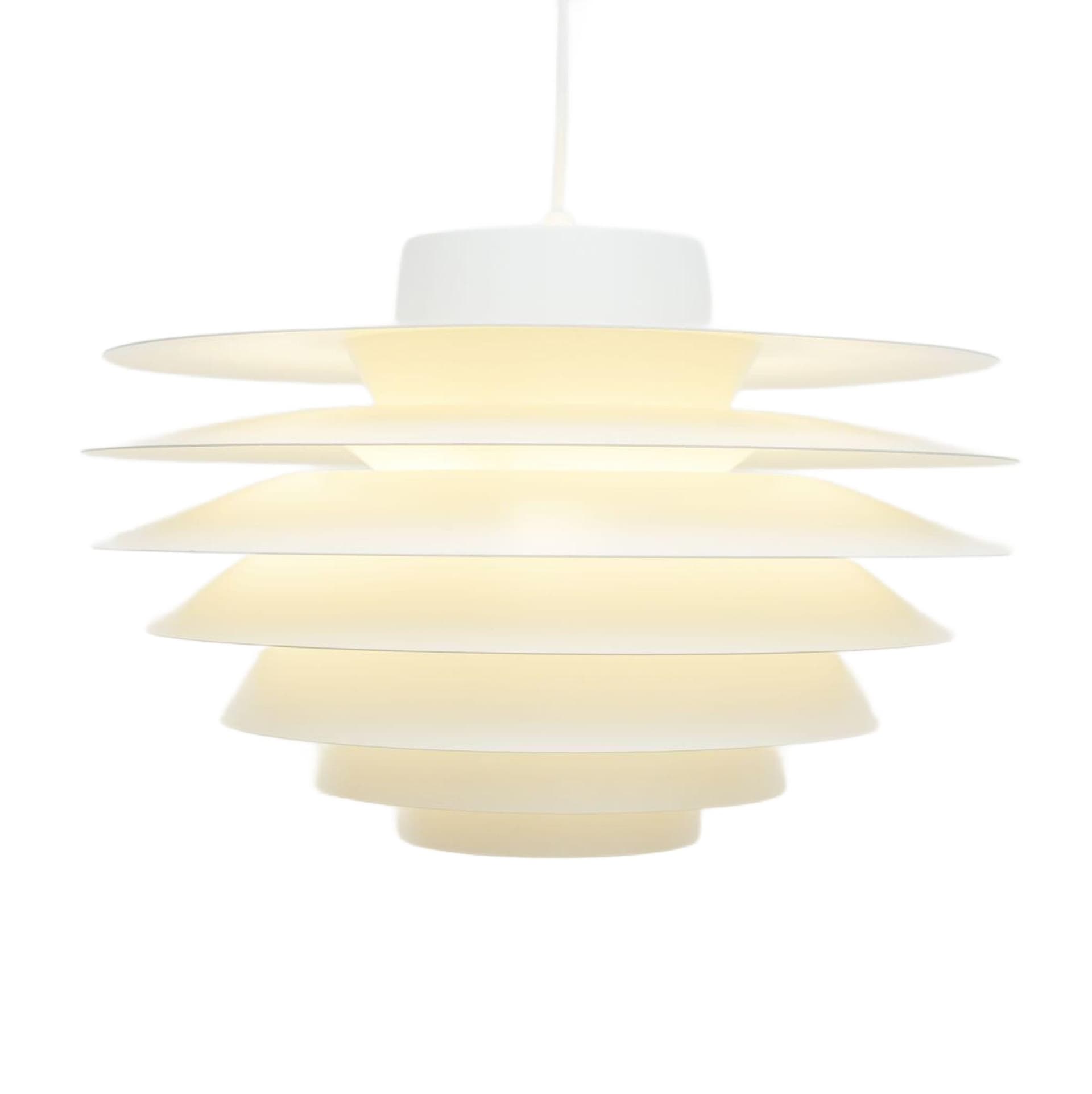Pendant Lamp Verona, white metal, by H. Olsen, Lyfa, Denmark