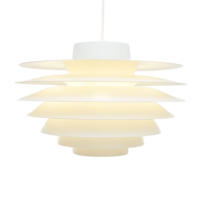 Pendant Lamp Verona, white metal, by H. Olsen, Lyfa, Denmark - DIMENSION