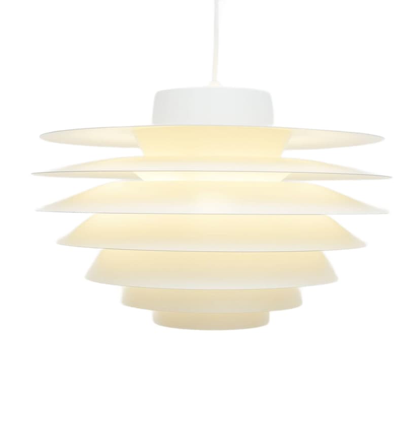 Pendant Lamp Verona, white metal, by H. Olsen, Lyfa, Denmark