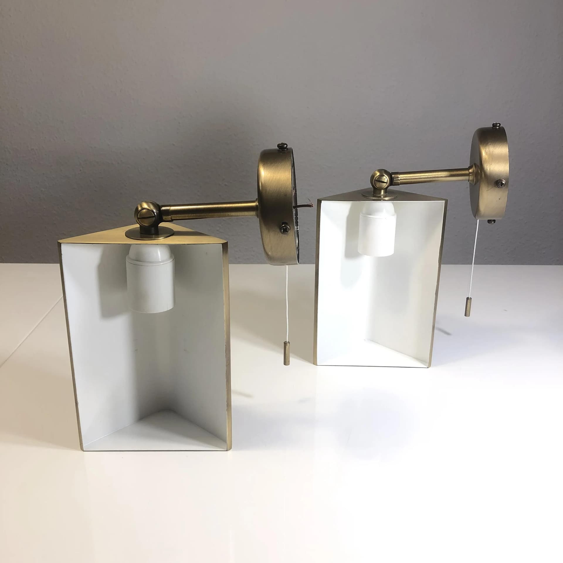 Para kinkietów, mosiądz złoty, Niemcy, lata 80. - 24453