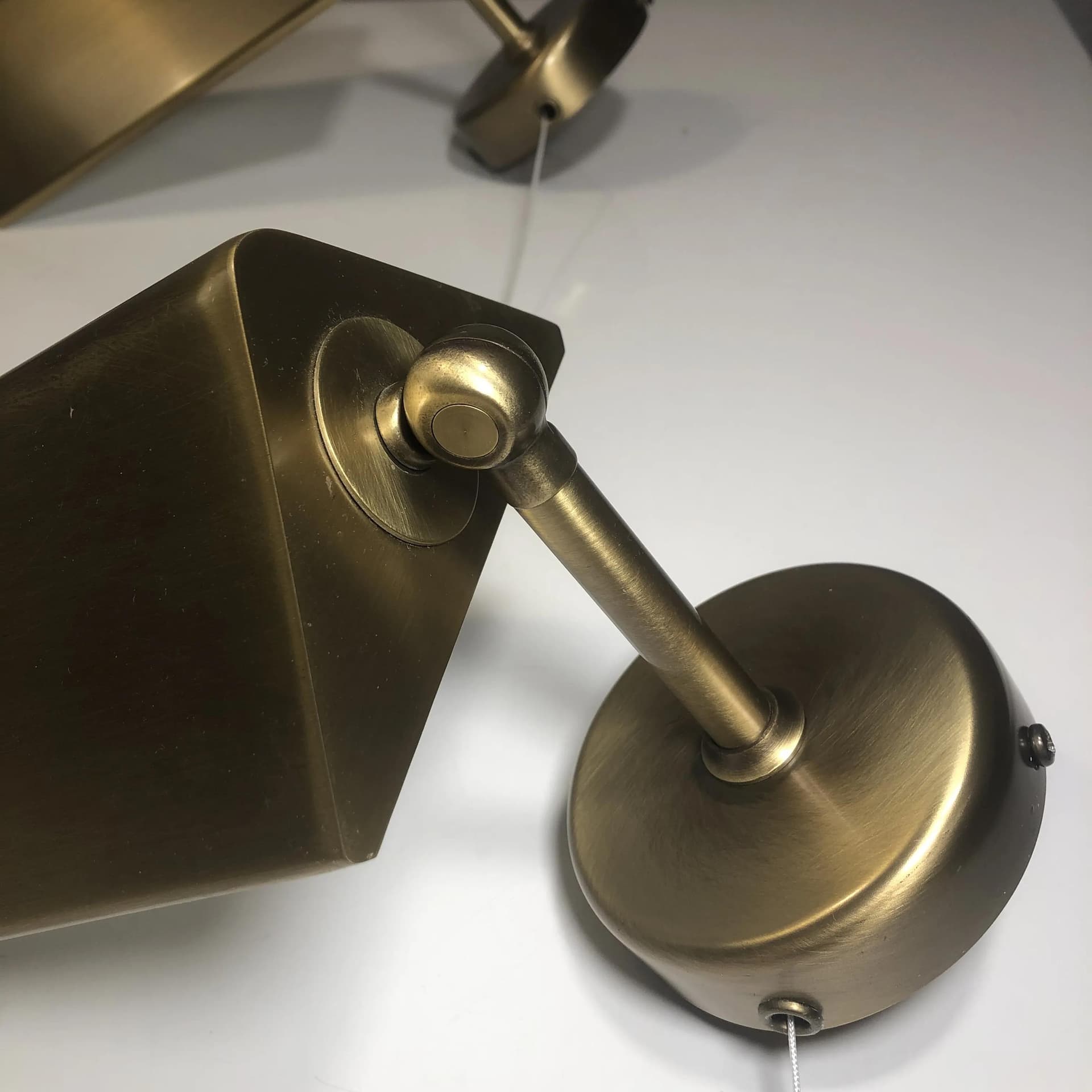 Para kinkietów, mosiądz złoty, Niemcy, lata 80. - 24454