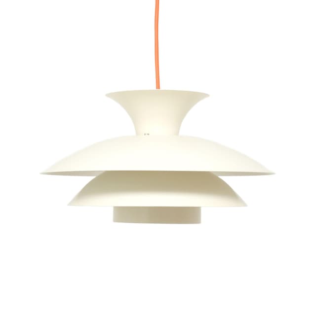 Pendant lamp, ecru white metal, Denmark, 1970s. - DIMENSION