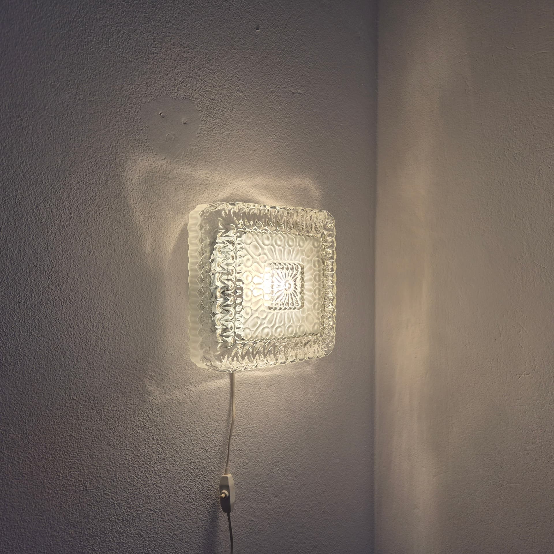 Flush mount, transparent glass, Germany, 1970s. - 324875