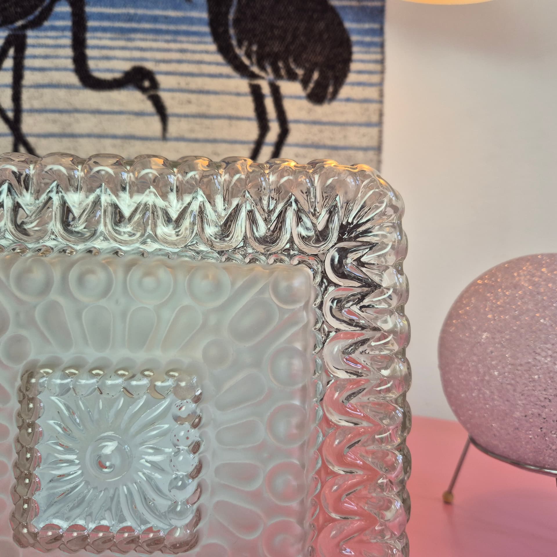 Flush mount, transparent glass, Germany, 1970s. - 324873
