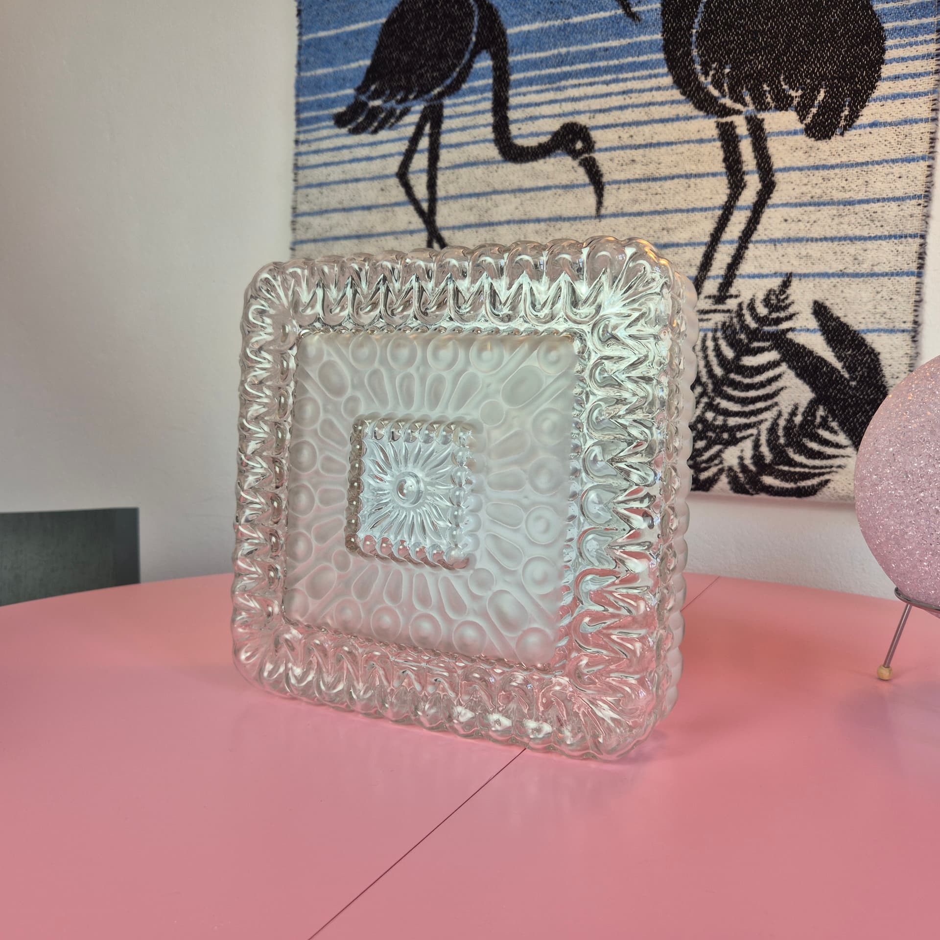 Flush mount, transparent glass, Germany, 1970s. - 324870