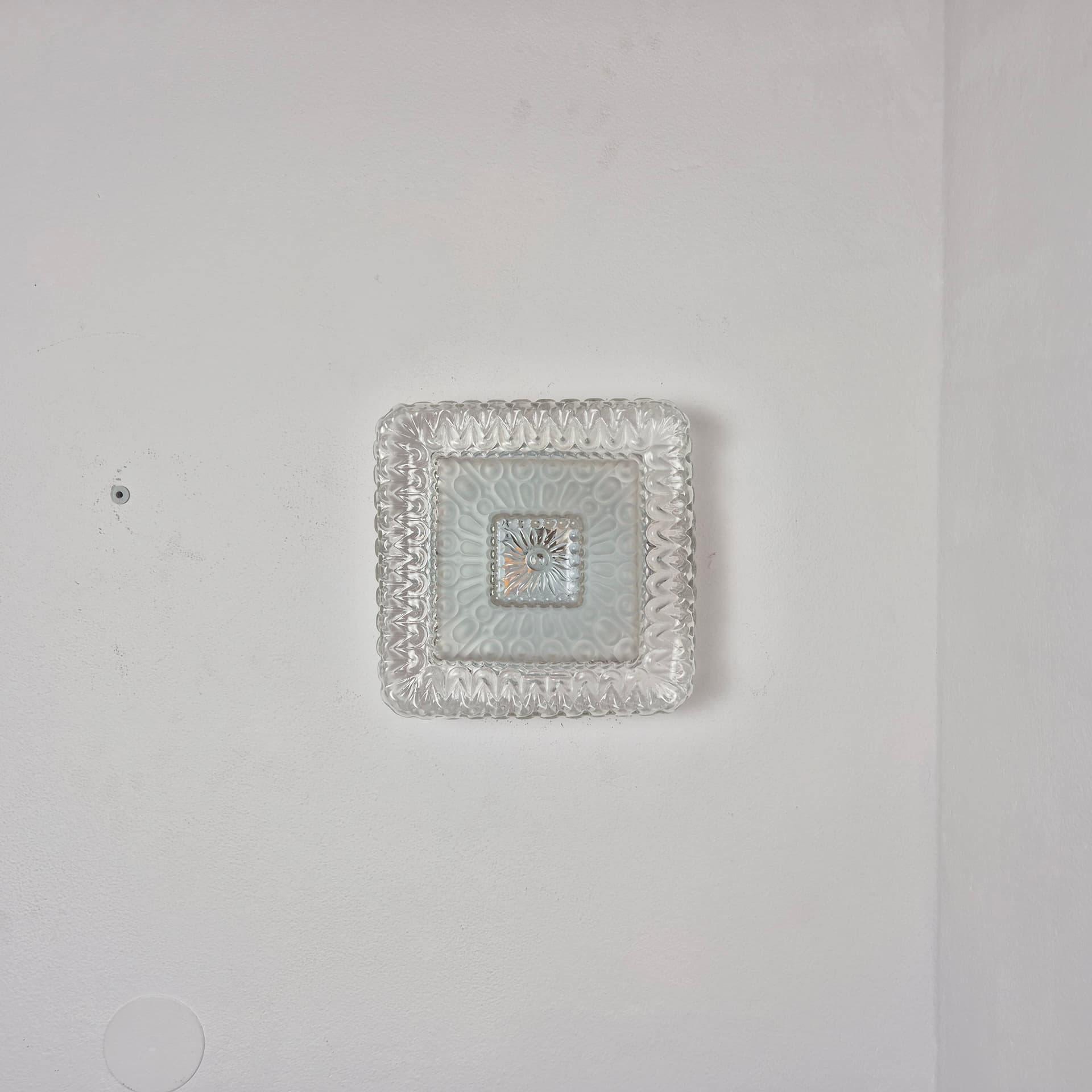 Flush mount, transparent glass, Germany, 1970s. - 324866