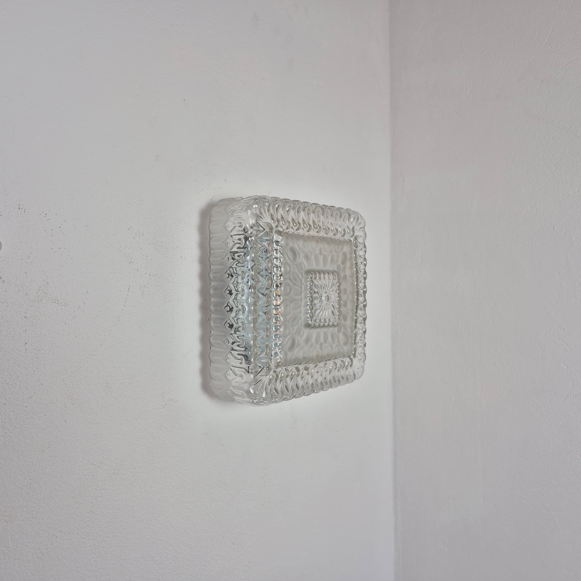 Flush mount, transparent glass, Germany, 1970s. - 324868