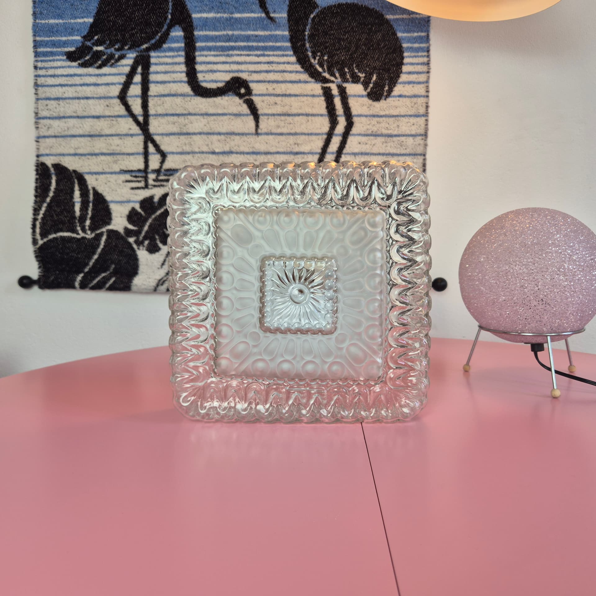 Flush mount, transparent glass, Germany, 1970s. - 324865