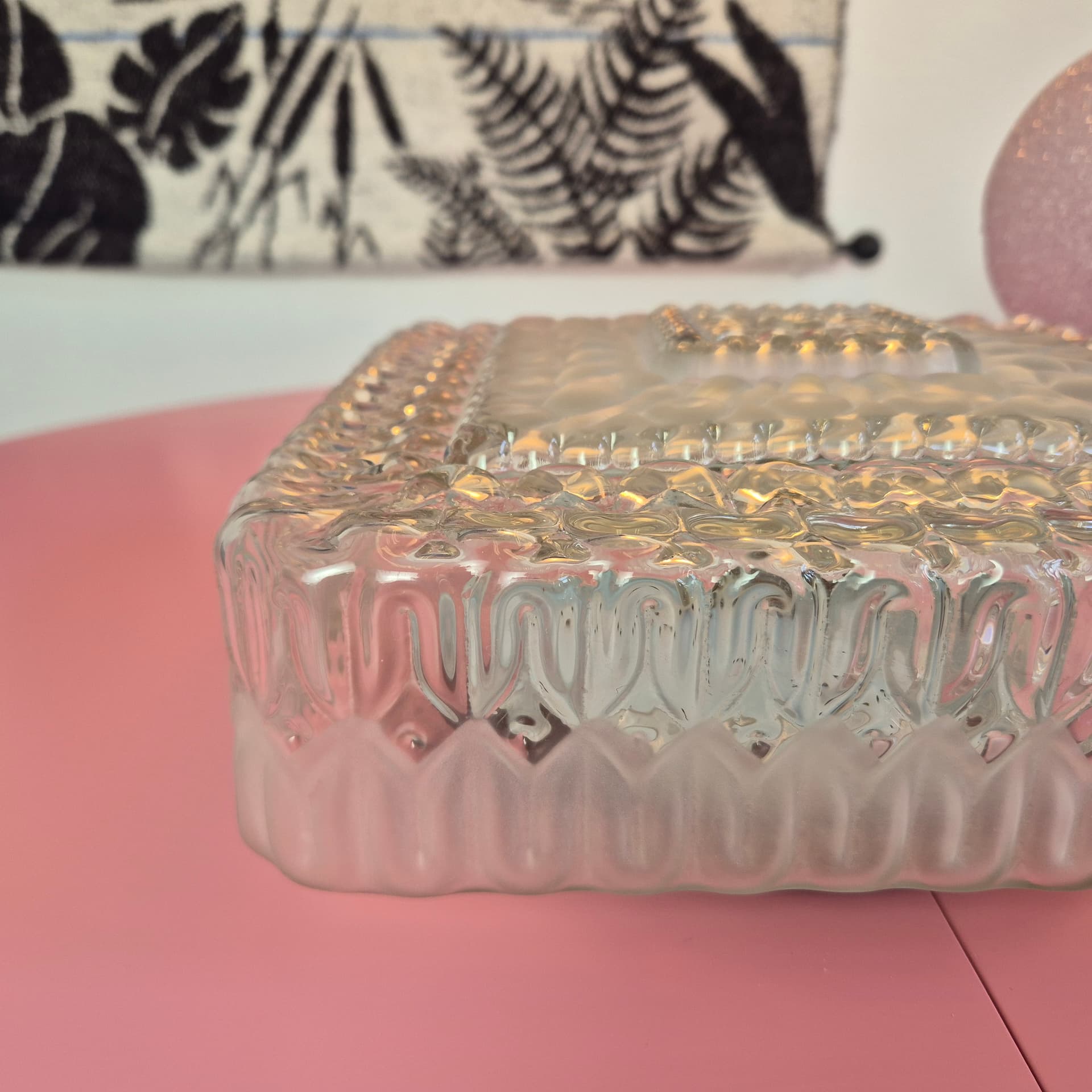 Flush mount, transparent glass, Germany, 1970s. - 324872