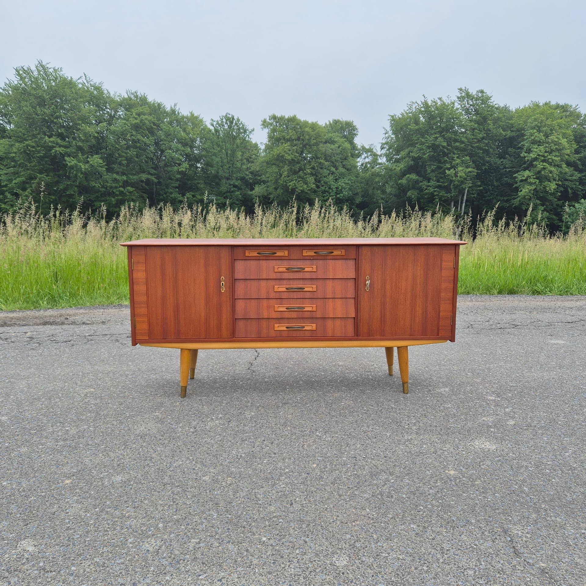 Sideboard, brown teak, Norway, 1960s. - 324930