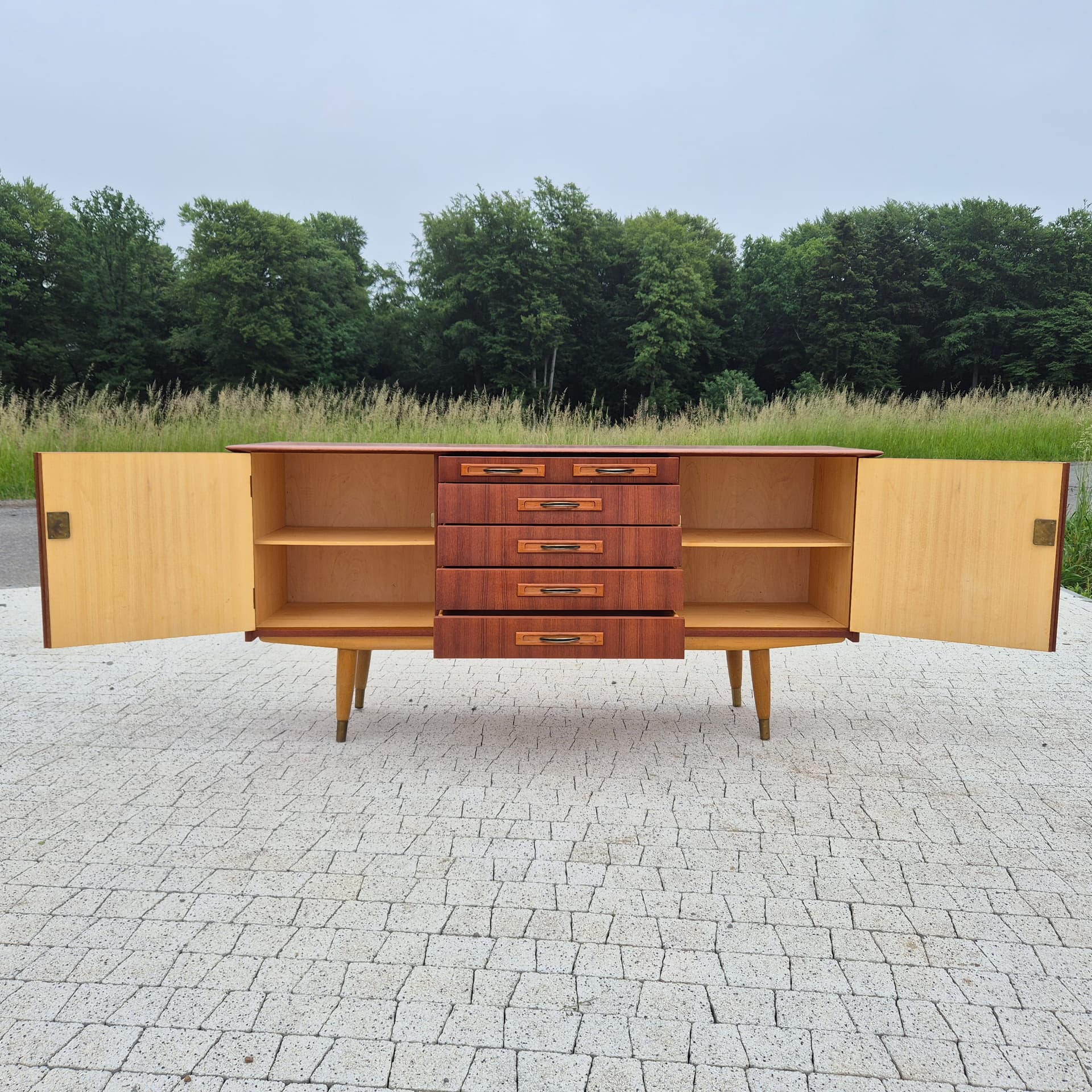 Sideboard, brown teak, Norway, 1960s. - 324941