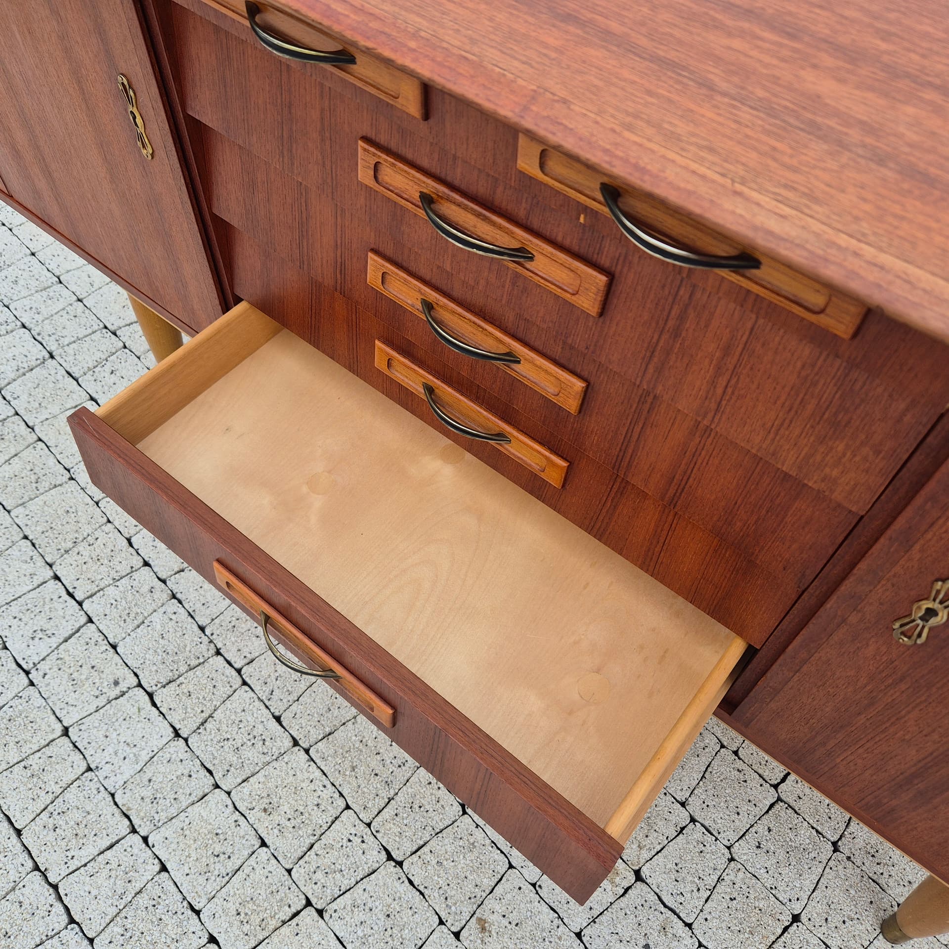 Sideboard, brown teak, Norway, 1960s. - 324939
