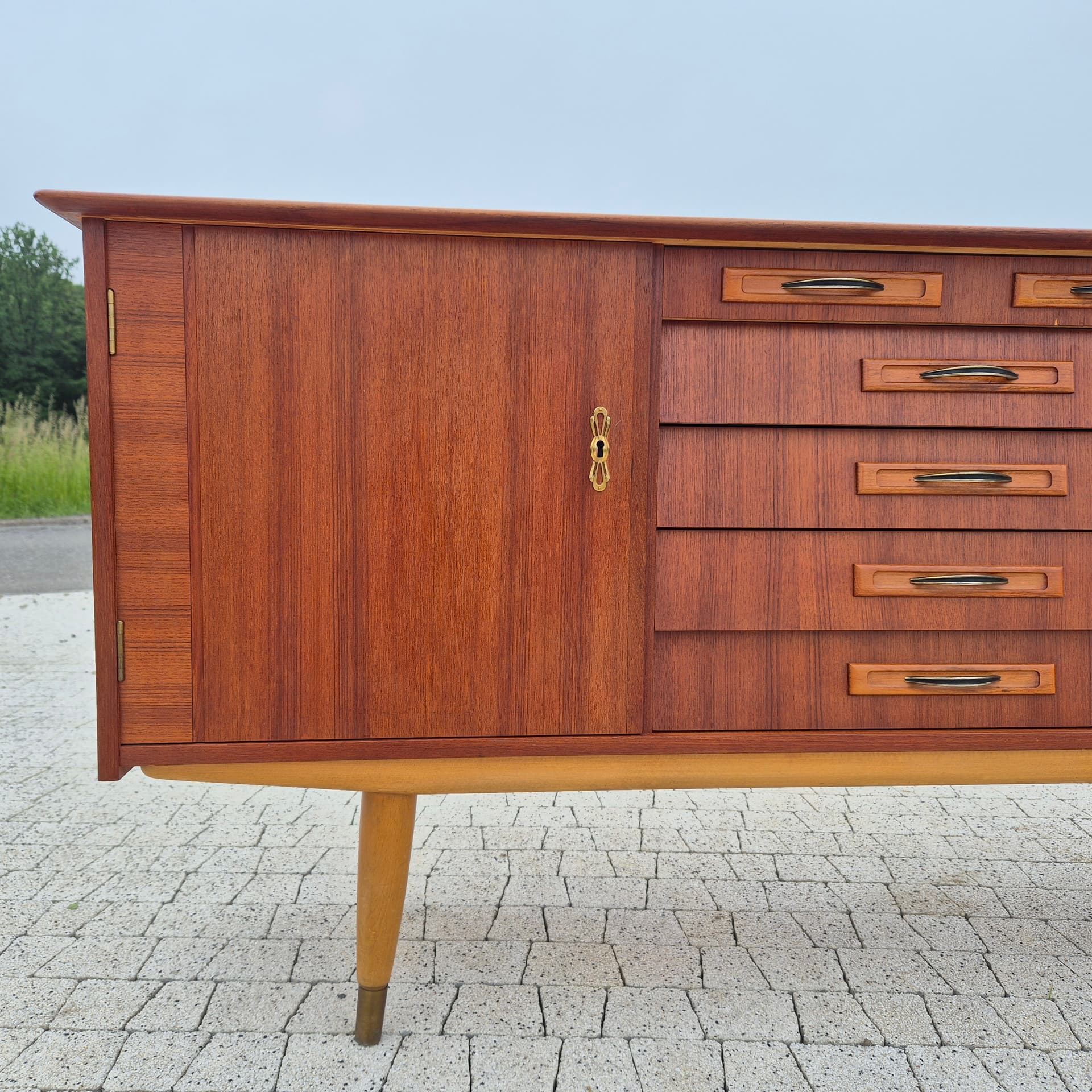 Sideboard, brown teak, Norway, 1960s. - 324932